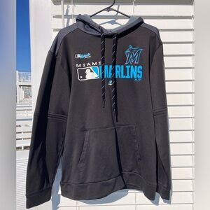 Miami Marlins Authentic Collection Hooded Sweatshirt - L
